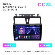 Штатна магнітола Teyes CC3L 4+32 Gb Geely Emgrand EC7 1 2016-2018 9"