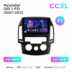 Штатная магнитола Teyes CC3L 4+64 Gb Hyundai i30 1 FD 2007-2012 (F1) 9"