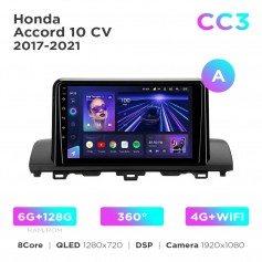 Штатная магнитола Teyes CC3 6+128 Gb 360° Honda Accord 10 CV 2017-2021 (A) 9