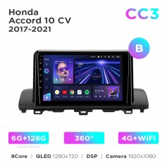 Штатная магнитола Teyes CC3 6+128 Gb 360° Honda Accord 10 CV 2017-2021 (B) 9