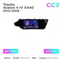 Штатна магнітола Teyes CC3 6+128 Gb Toyota Avalon 4 IV XX40 2012-2018 9