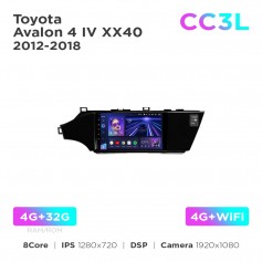 Штатна магнітола Teyes CC3L 4+32 Gb Toyota Avalon 4 IV XX40 2012-2018 9"