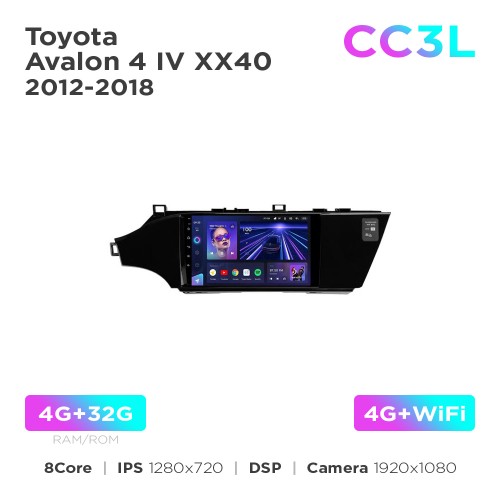 Штатная магнитола для Toyota Avalon 4 IV XX40 2012-2018 Teyes CC3L 4+32 Gb 9"