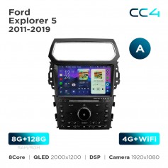 Штатная магнитола Teyes CC4 2k 8+128 Gb Ford Explorer 5 2011-2019 (A) 10"