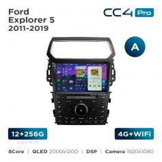 Штатная магнитола Teyes CC4 Pro 2k 12+256 Gb Ford Explorer 5 2011-2019 (A) 10"