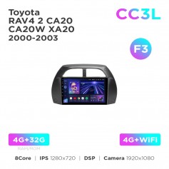 Штатная магнитола для Toyota RAV4 2 CA20 CA20W XA20 2000-2003 (F3) Teyes CC3L 4+32 Gb 9"