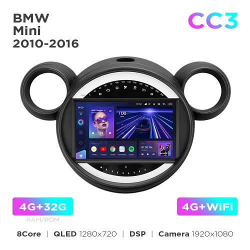 Штатна магнітола Teyes CC3 4+32 Gb BMW Mini 2010-2016 (F2) 9"