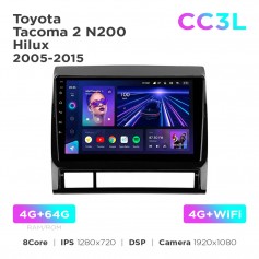 Штатная магнитола Teyes CC3L 4+64 Gb Toyota Tacoma 2 N200 / Hilux 2005-2015 9"