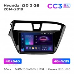 Штатна магнітола Teyes CC3 2k 4+64 Gb Hyundai i20 2 GB 2014-2018 9