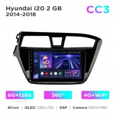 Штатна магнітола Teyes CC3 6+128 Gb 360° Hyundai i20 2 GB 2014-2018 9