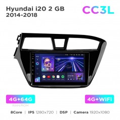 Штатная магнитола Teyes CC3L 4+64 Gb Hyundai i20 2 GB 2014-2018 9"