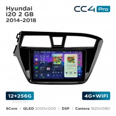 Штатная магнитола Teyes CC4 Pro 2k 12+256 Gb Hyundai i20 2 GB 2014-2018 9"