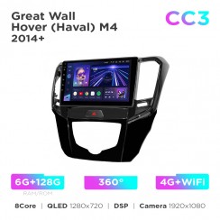 Штатная магнитола Teyes CC3 6+128 Gb 360° Great Wall Hover (Haval) M4 2014+ 10"