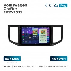 Штатная магнитола Teyes CC4 Pro 2k 8+128 Gb Volkswagen Crafter 2017-2021 10"