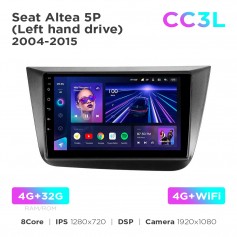 Штатна магнітола Teyes CC3L 4+32 Gb Seat Altea 5P 2004-2015 9"