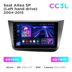 Штатна магнітола Teyes CC3L 4+64 Gb Seat Altea 5P (Left hand drive) 2004-2015 9"