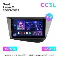 Штатная магнитола Teyes CC3L 4+64 Gb Seat Leon 2 2005-2012 (F2) 9"