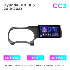 Штатна магнітола Teyes CC3 6+128 Gb 360° Hyundai i10 3 2019-2023 9