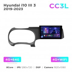 Штатна магнітола Teyes CC3L 4+64 Gb Hyundai i10 3 2019-2023 9"