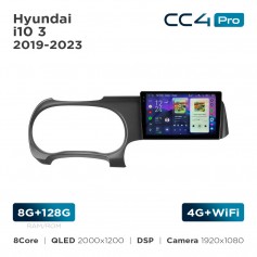 Штатная магнитола Teyes CC4 Pro 2k 8+128 Gb Hyundai i10 3 2019-2023 9"