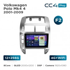 Штатна магнітола Teyes CC4 Pro 2k 12+256 Gb Volkswagen Polo Mk4 4 2001-2009 (F2) 9"