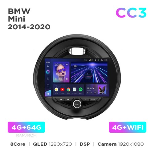 Штатна магнітола Teyes CC3 4+64 Gb BMW Mini 2014-2020 9