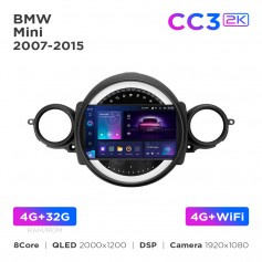 Штатна магнітола Teyes CC3 2k 4+32 Gb BMW Mini 2007-2015 (F1) 9"