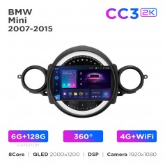 Штатна магнітола Teyes CC3 2k 6+128 Gb 360° BMW Mini 2007-2015 (F1) 9