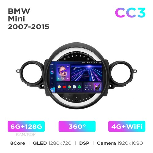 Штатная магнитола Teyes CC3 6+128 Gb 360° BMW Mini 2007-2015 (F1) 9