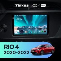 Штатная магнитола Teyes CC4 Pro 2k 12+256 Gb Kia Rio 4 FB 2020-2022 9"