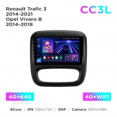 Штатная магнитола Teyes CC3L 4+64 Gb Renault Trafic 3 2014-2021 / Opel Vivaro B 2014-2018 9"