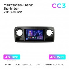 Штатна магнітола Teyes CC3 4+32 Gb Mercedes-Benz Sprinter 2018-2022 (F1) 10"