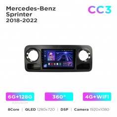 Штатна магнітола Teyes CC3 6+128 Gb 360° Mercedes-Benz Sprinter 2018-2022 (F1) 10