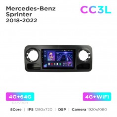 Штатная магнитола Teyes CC3L 4+64 Gb Mercedes-Benz Sprinter 2018-2022 (F1) 10"