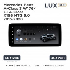 Штатна магнітола Teyes LUX ONE 6+128 Gb Mercedes-Benz A-Class 3 W176 / GLA-Class X156 NTG 5.0 2015-2020 12.3"