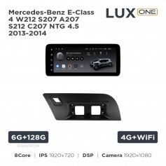 Штатна магнітола Teyes LUX ONE 6+128 Gb Mercedes-Benz E-Class 4 W212 S207 A207 S212 C207 NTG 4.5 2013-2014 (F1) 12.3"