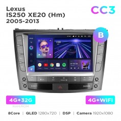 Штатная магнитола Teyes CC3 4+32 Gb Lexus IS250 XE20 (Hm) 2005-2013 (B) 9"