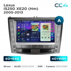 Штатная магнитола Teyes CC4 2k 6+64 Gb Lexus IS250 XE20 (Hm) 2005-2013 (A) 9"