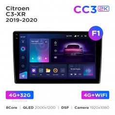 Штатна магнітола Teyes CC3 2k 4+32 Gb Citroen C3-XR 2019-2020 (F1) 10"