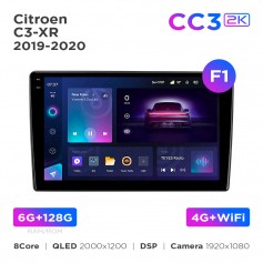 Штатна магнітола Teyes CC3 2k 6+128 Gb Citroen C3-XR 2019-2020 (F1) 10"