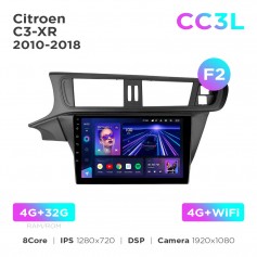 Штатная магнитола для Citroen C3-XR 2010-2018 (F2) Teyes CC3L 4+32 Gb 10"