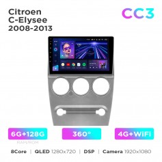 Штатна магнітола Teyes CC3 6+128 Gb 360° Citroen C-Elysee 2008-2013 9