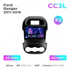 Штатная магнитола Teyes CC3L 4+64 Gb Ford Ranger 2011-2016 (F2) 9"