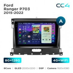 Штатна магнітола Teyes CC4 2k 8+128 Gb Ford Ranger P703 2015-2022 (A) 9"