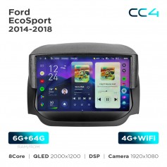 Штатная магнитола Teyes CC4 2k 6+64 Gb Ford EcoSport 2014-2018 9"