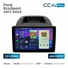 Штатная магнитола Teyes CC4 Pro 2k 12+256 Gb Ford EcoSport 2017-2023 10"