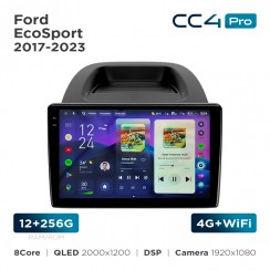 Штатна магнітола Teyes CC4 Pro 2k 12+256 Gb Ford EcoSport 2017-2023 10"