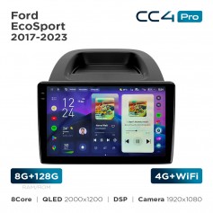 Штатная магнитола Teyes CC4 Pro 2k 8+128 Gb Ford EcoSport 2017-2023 10"