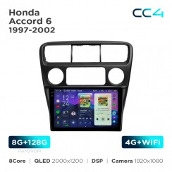 Штатная магнитола Teyes CC4 2k 8+128 Gb Honda Accord 6 1997-2002 9"