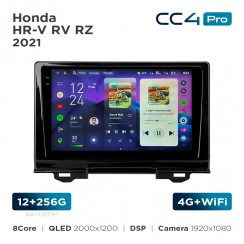 Штатная магнитола Teyes CC4 Pro 2k 12+256 Gb Honda HR-V RV RZ 2021 9"